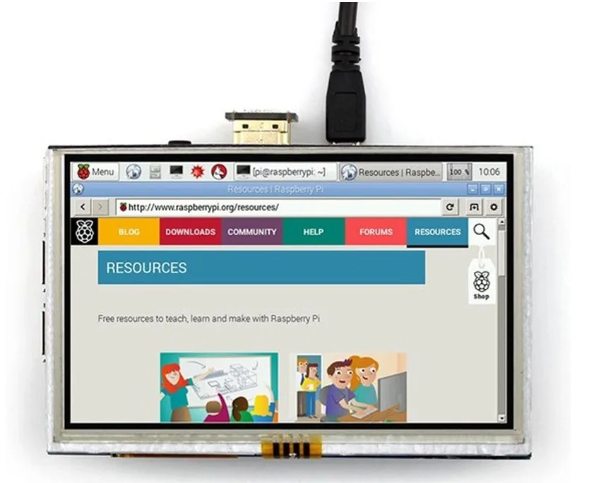 7-дюймовый емкостный сенсорный экран Raspberry Pi 3 B + 1024*600 ЖК-экран HDMI интерфейс