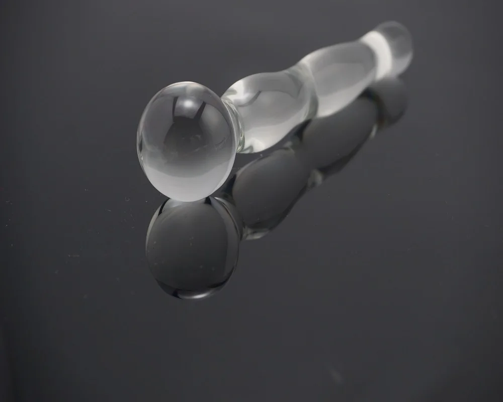 New double head pyrex crystal white glass anal butt plug beads dildo masturbation sex toys product for men women | Красота и здоровье