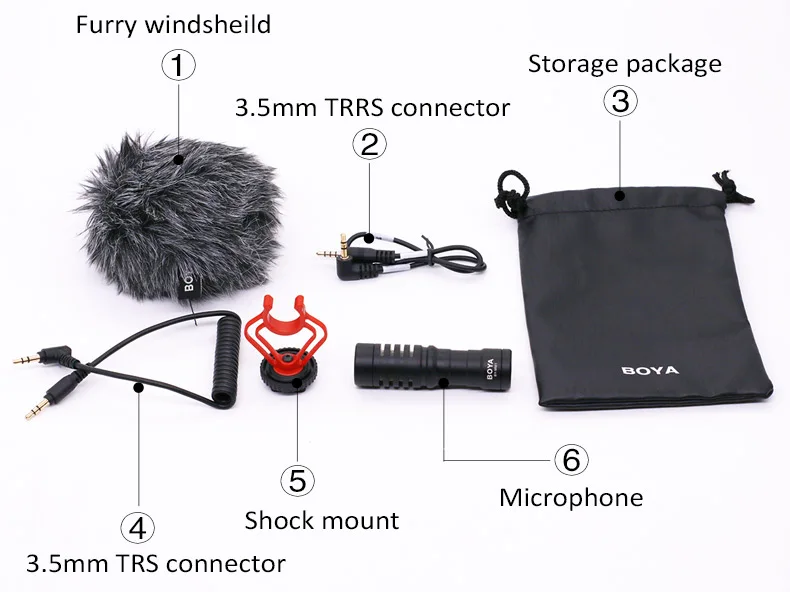 BOYA BY-MM1 компактный накамерный видео микрофон Youtube Vlogging Запись микрофон для iPhone HuaWei смартфон DJI Osmo Canon DSLR