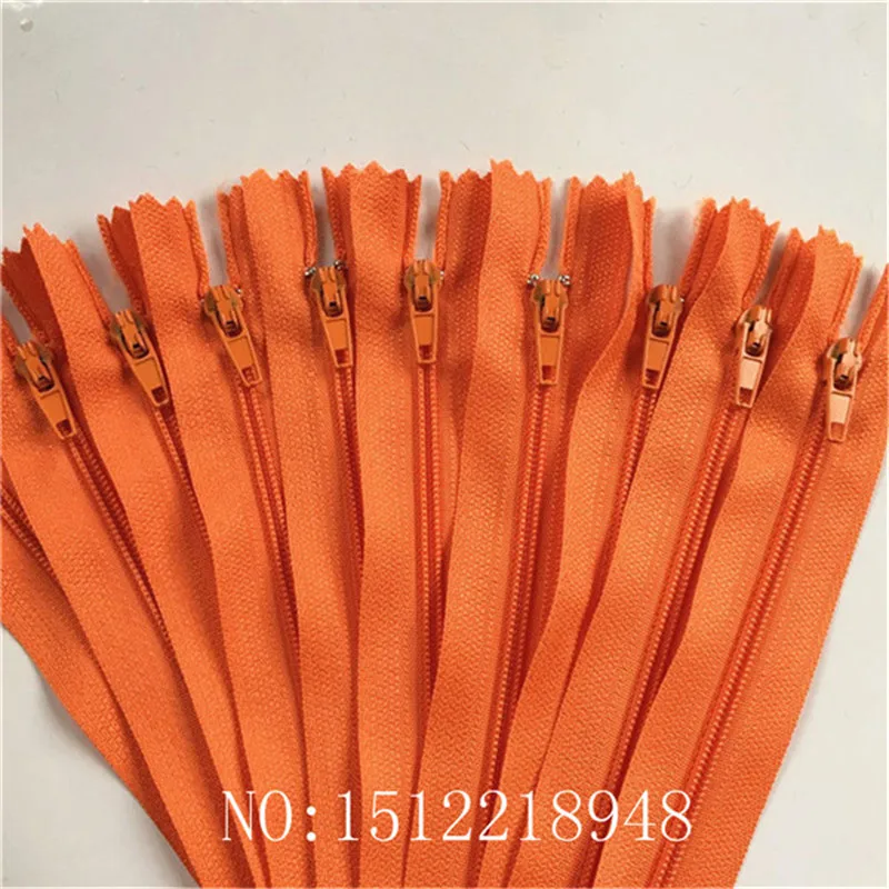orange 100 шт 3# закрытый конец нейлоновые катушки молнии портной шитье ремесло(3-40 дюймов) 7,5-100 см Crafter's& FGDQRS(20/цвет U выбор - Цвет: orange