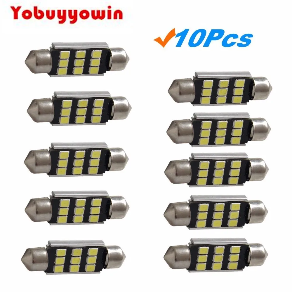 6 шт. 9 светодиодный 2835 SMD Canbus безошибочный Festoon лампы для автомобиля внутренняя