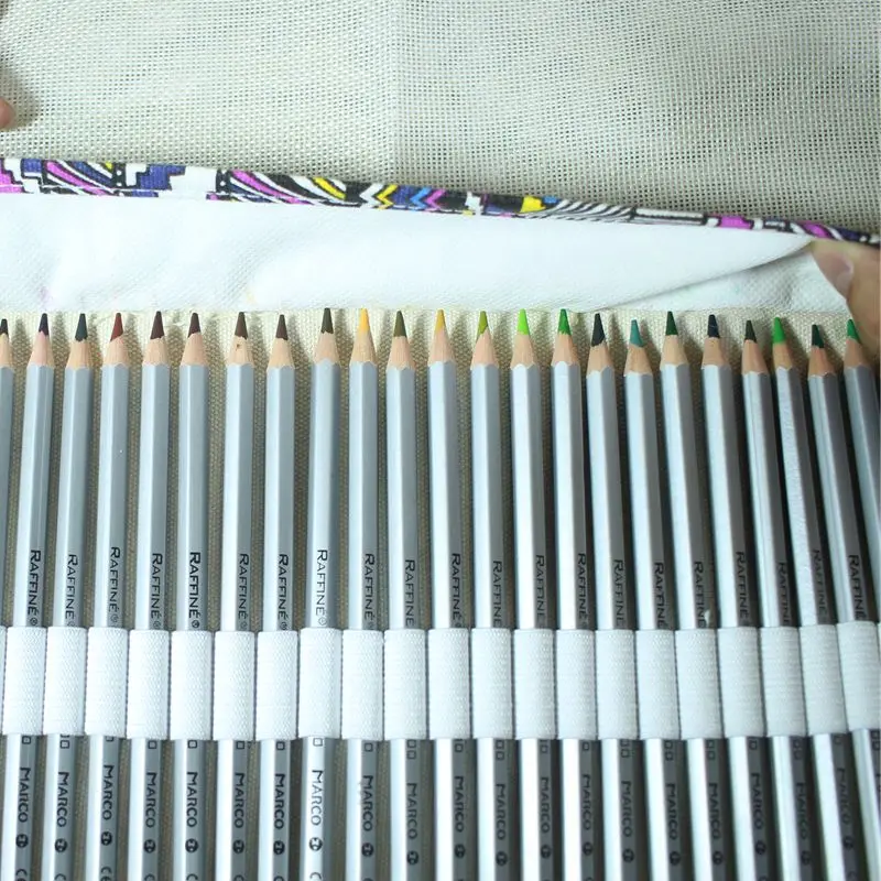 72 цвета карандаша в этническом стиле роликовых чехла для карандашей рулонный
