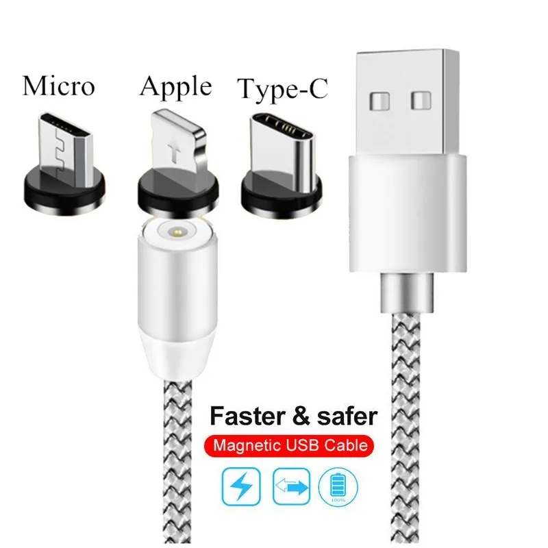Pocophone F1 Type C usb Магнитный кабель для iphone Xiaomi Mi 8 A2 Lite 9 A1 Mix 2s 6X se Redmi Note 7 6 Pro микро