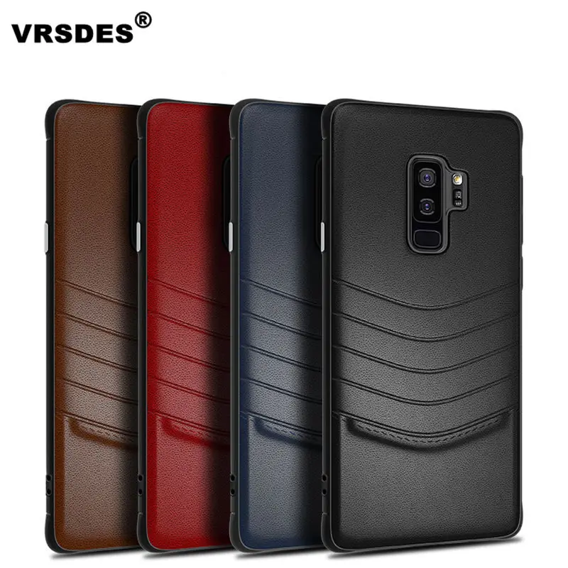 Деловой чехол для Samsung Galaxy S9 S8 Plus Note 9 8 Роскошный телефона из искусственной кожи +