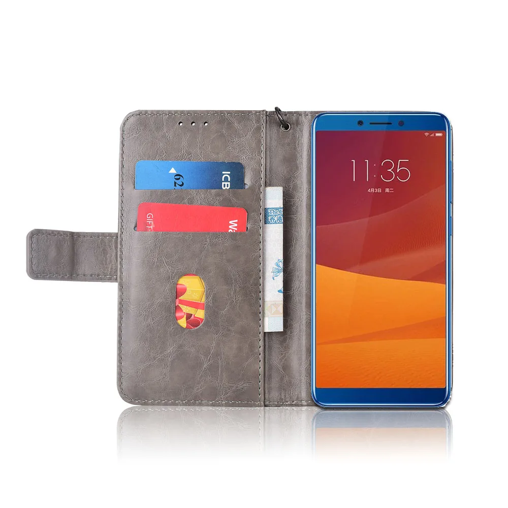 Кожаный чехол-книжка с ремешком для Lenovo K5 K350t Fundas 100% | Мобильные телефоны и