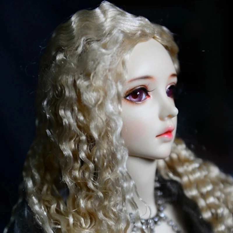 Allaosify волос 1/3 1/4 1/6 bjd кукла парик высокого Температура провода Красивые Длинные курчавый Bjd парик ddoll волосы