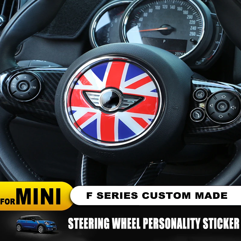 Для MINI COOPER R54 R55 R56 R60 R61 Clubman Countryman центр рулевого колеса 3D выделенный автомобильный стикер наклейка крышка аксессуары