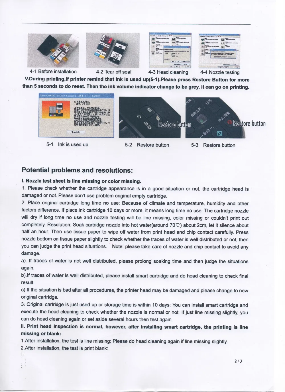 Набор для заправки оригинальных чернильных картриджей 640 641 CANON MG2160 MG2260 MG3160 MG3260