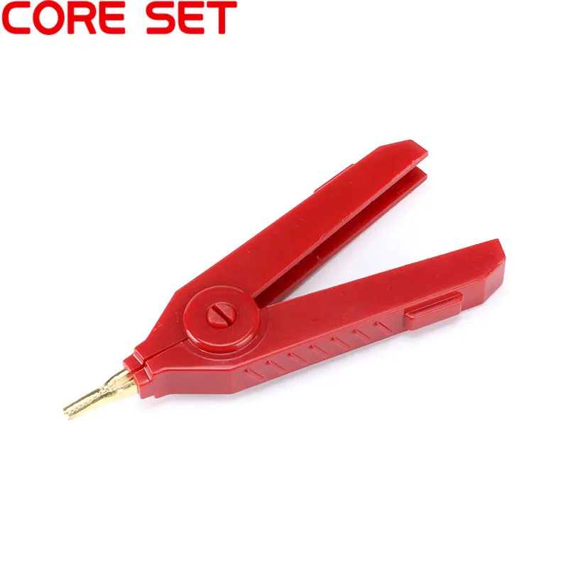 Зажим типа крокодил 90 мм медная позолоченная пластина Kelvin 3 шт./компл. серый +