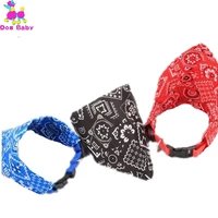 scarf pet collar polyester material printed dog collars all seasons soft washable black blue red color size s m l dog collars