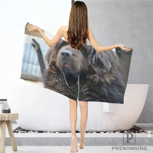 Пользовательский Newfoundland-Dog(1) тряпка для ванной комнаты полотенце s полотенце для лица/банное полотенце для душа s Размер 33x74 см/72x143 см#18-12-16-02-75 - Цвет: Face or Bath Towel