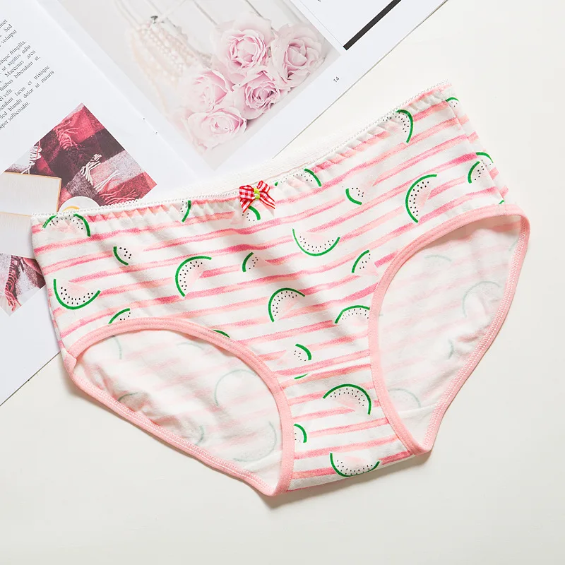 Stripe Watermelon TWTZQ, новинка, трусики, женские трусы, кот, звезды, фрукты, хлопковое нижнее белье, женское нижнее белье, женские трусы, женские трусики - Цвет: Stripe Watermelon