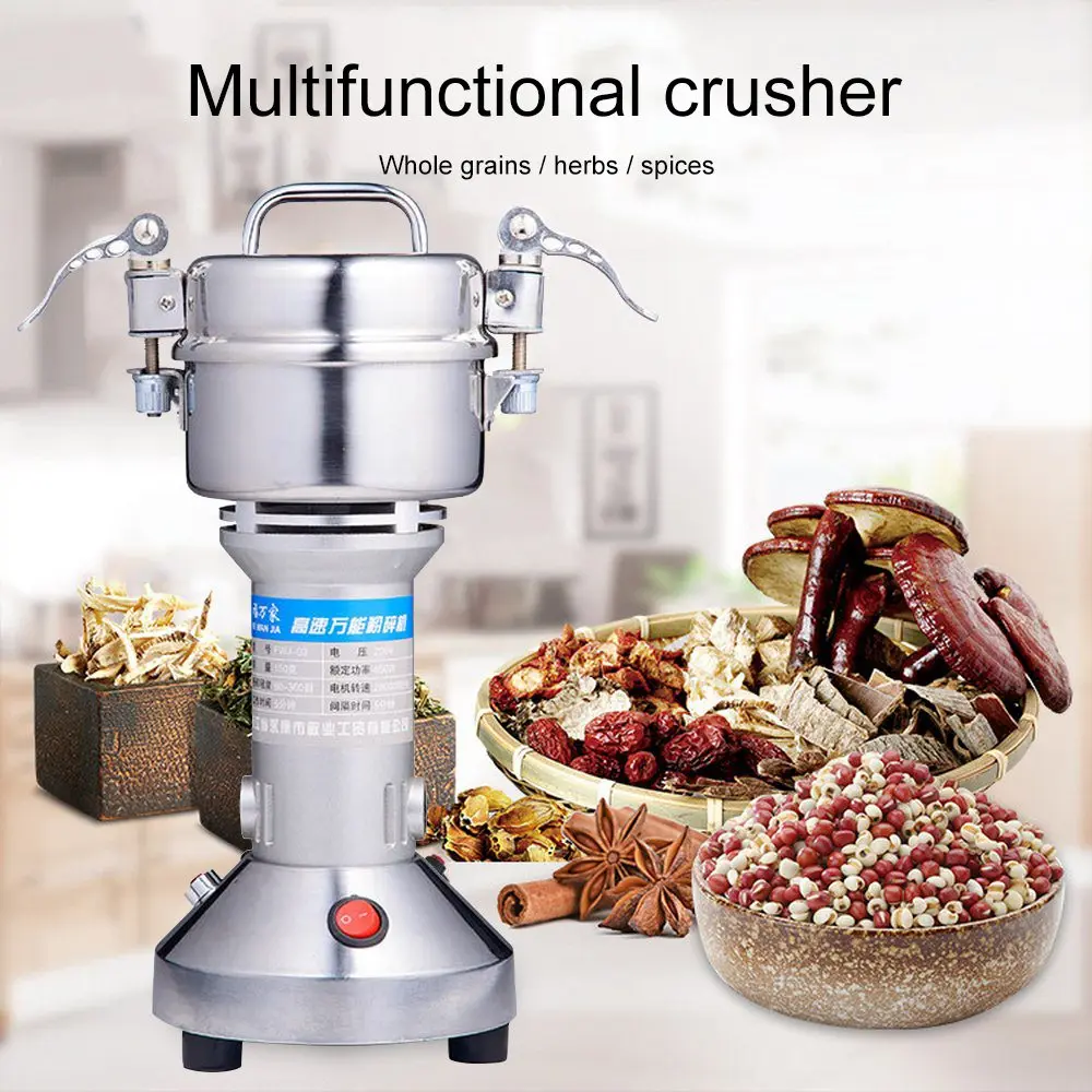 Electric Grains Grinder Spices Herb Cereals Mill Coffee Crusher Dry Food Powder Machine High Speed 220V 650W 150g Portable |