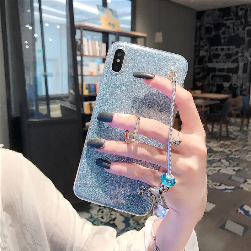 Чехол-накладка для Huawei P30 Pro P20 Lite P10 Plus Enjoy 7S P8 P9 Mini 2017 P smart 2019 Z с блестящим кольцом |