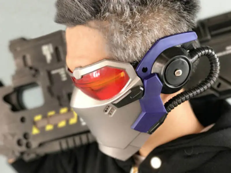 Игра OW Soldier 76 шлем ABS светодиодный светильник маска без батареи один размер подходит для большинства взрослый костюм на Хэллоуин Реквизит Высокое качество вентиляторы подарок