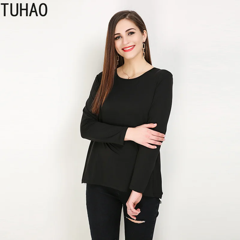 TUHAO Весенняя коллекция блузка рубашка высокое качество женские большие размеры