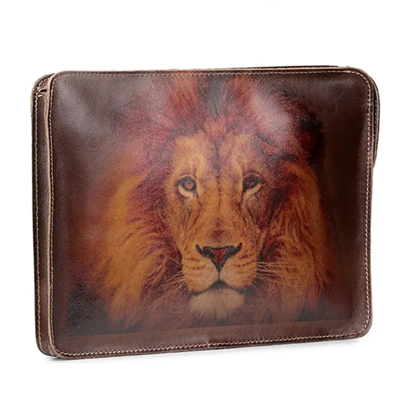 Kopen Nieuwe Vintage Hand Wrijven Kleur Echt Lederen Heren Tas Organizer Messenger Zakken Geld Portemonnee Kaarthouder Telefoon Laptop Rits Handtas