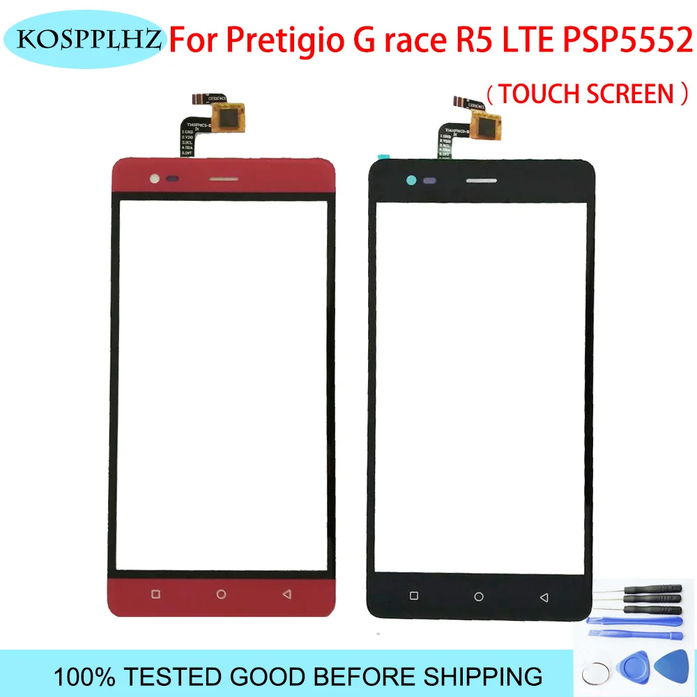 100% оригинал 5 дюймов переднее внешнее стекло для PRETIGIO Grace R5 LTE PSP 5552DUO сенсорный