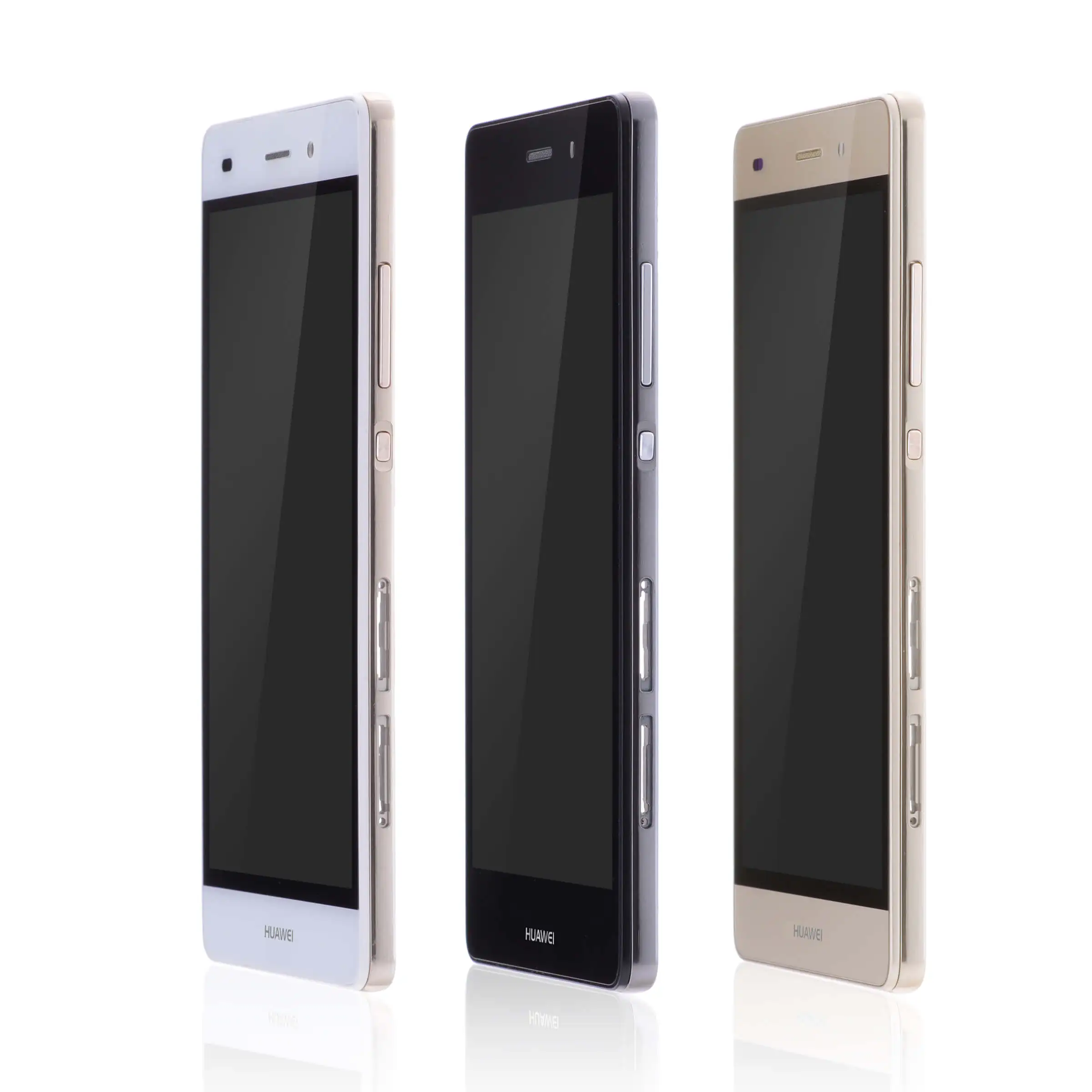 Дисплей для HUAWEI P8 Lite LCD в сборе с тачскрином на рамке 5.0‘’ черный белый золото