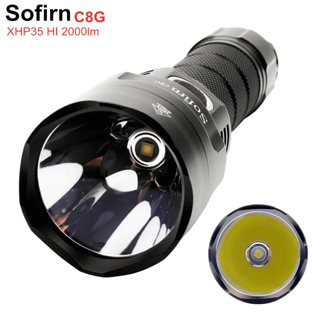 Tocha com Atr Indicador de Ramping Sofirn Poderoso Lanterna Led Cree Sst40 2000lm 18650 2 Grupos C8g 21700