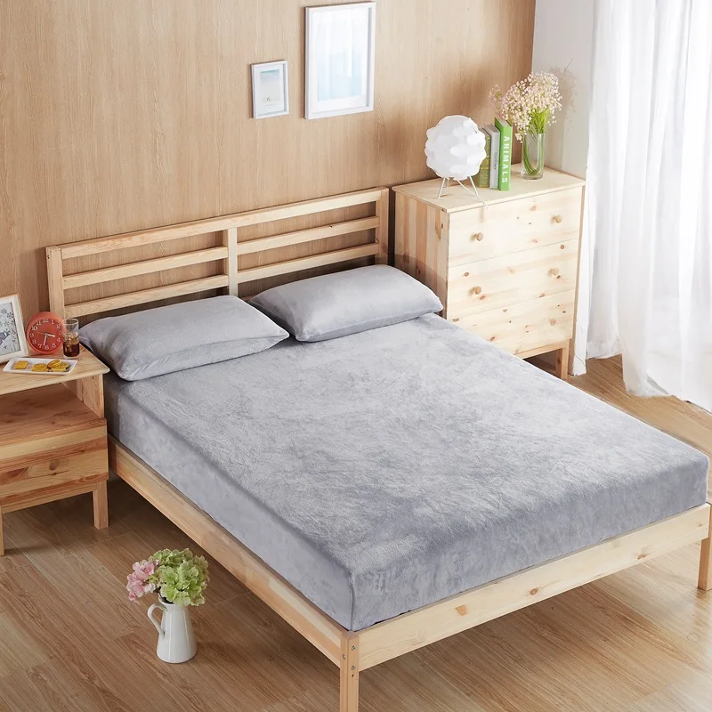 1 шт. покрывало из полиэстера и фланели однотонный плюшевый Комплект постельного