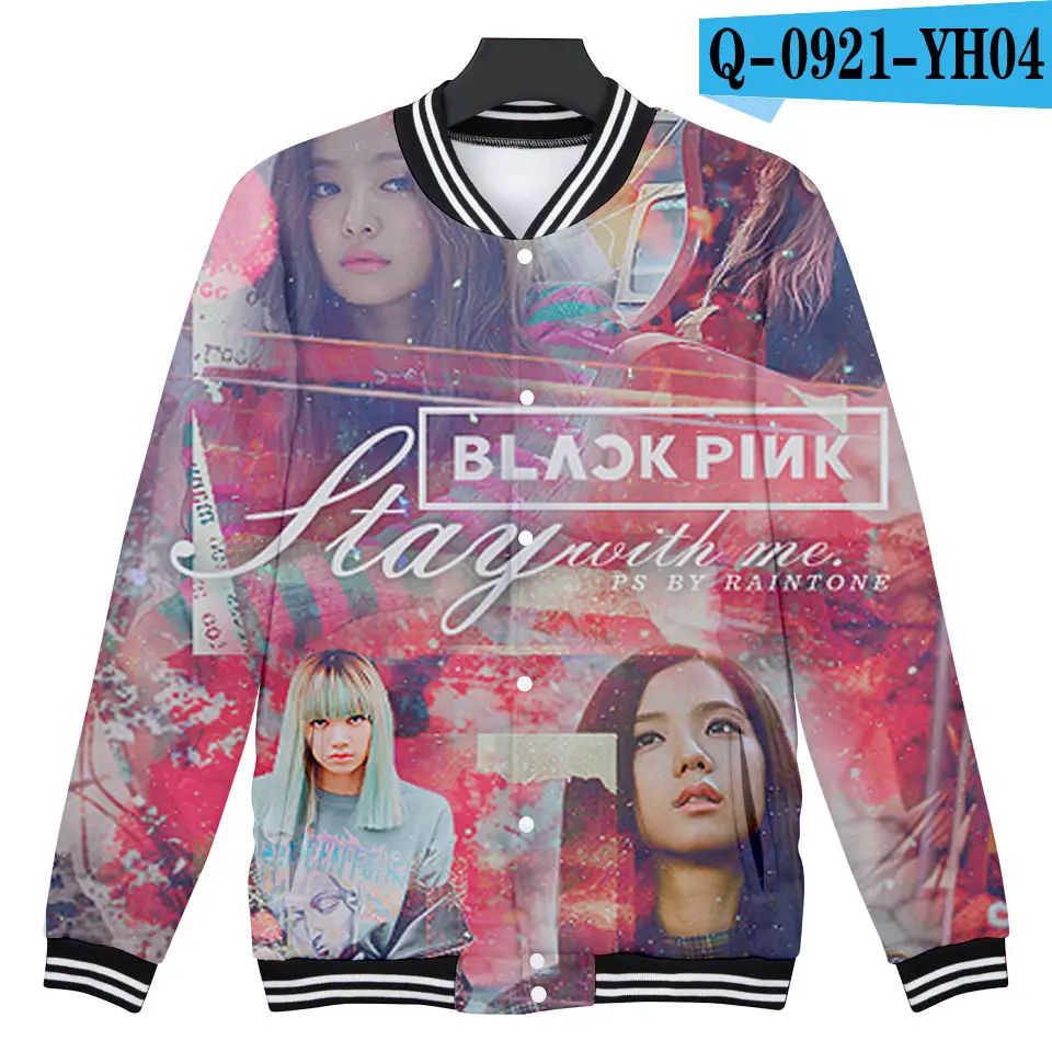 4 VAGROVSY Kpop Черный Розовый 3D бейсбольная куртка для женщин и мужчин корейский стиль девушки группа толстовки Горячая Распродажа толстовка хип хоп спортивный костюм - Цвет: 4