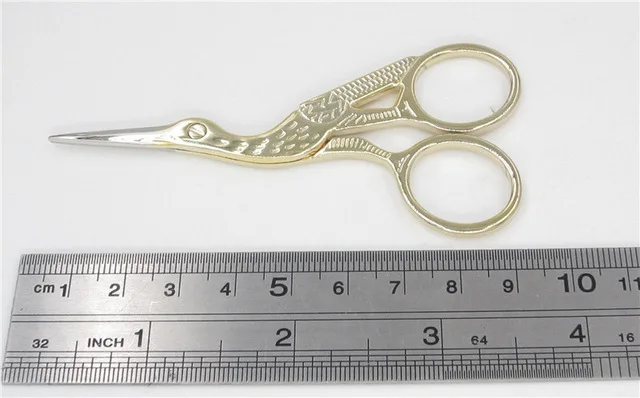 Вышивка в европейском стиле ZAKKA scissor ручная работа шитье на заказ Ретро классический винтажный тканевый вышивка крестиком Сделай Сам античный - Цвет: Gold