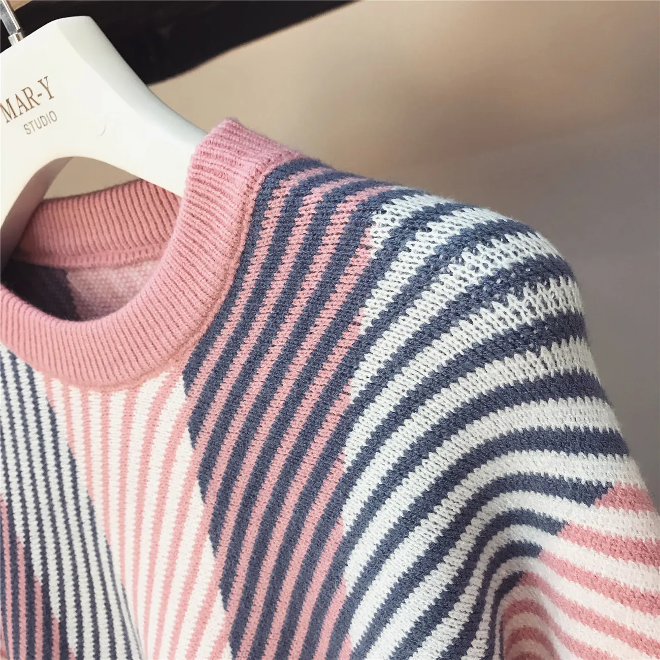 ALPHALMODA осень зима цветной полосатый вязаный костюм с юбкой Свободный пуловер свитер сзади юбки с разрезом Женские повседневные комплекты из 2 предметов