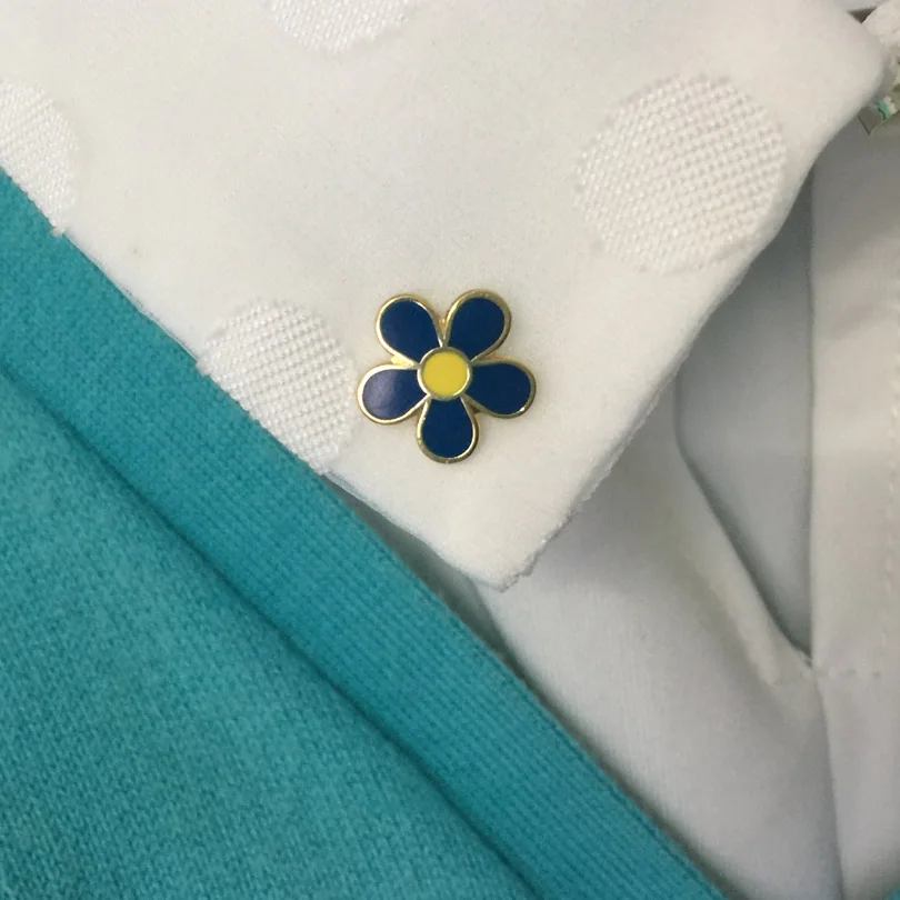 Милые эмалированные булавки для воротника с цветами 50 шт. 10 мм не масонский