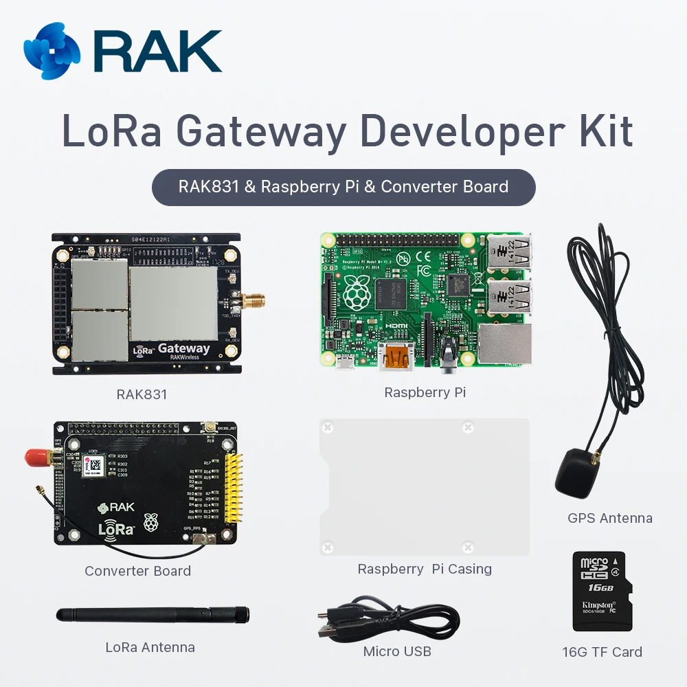 LoRa шлюз разработчик комплект RAK831 LoRa/LoRaWan модуль с Raspberry Pi3 и MAX 7Q gps база на SX1301