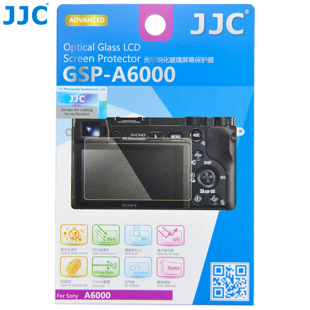 JJC ультратонкая Защитная пленка для ЖК-экрана для SONY A6100 A6600 A6400 A6300 A6000 A5000 0,3 мм крышка дисплея камеры твердость 9H