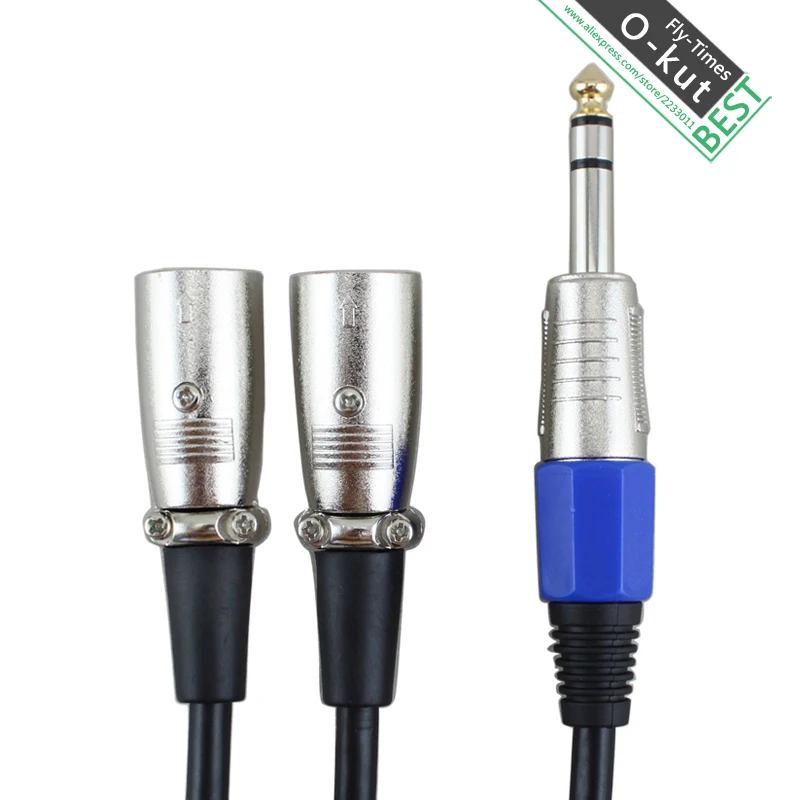 Okut один 6.35 мм Мужской два XLR 3.5 см 3 ppin male Jack 1/4 &quot6.35 женские подключите