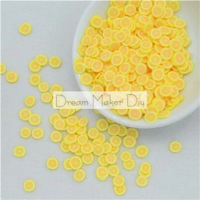 Lemon 50 г/лот полимера горячий глины посыпка для фруктов яблок вишня, лимон для ремесленничество, сделай сам, Fimo игровое тесто - Цвет: Lemon
