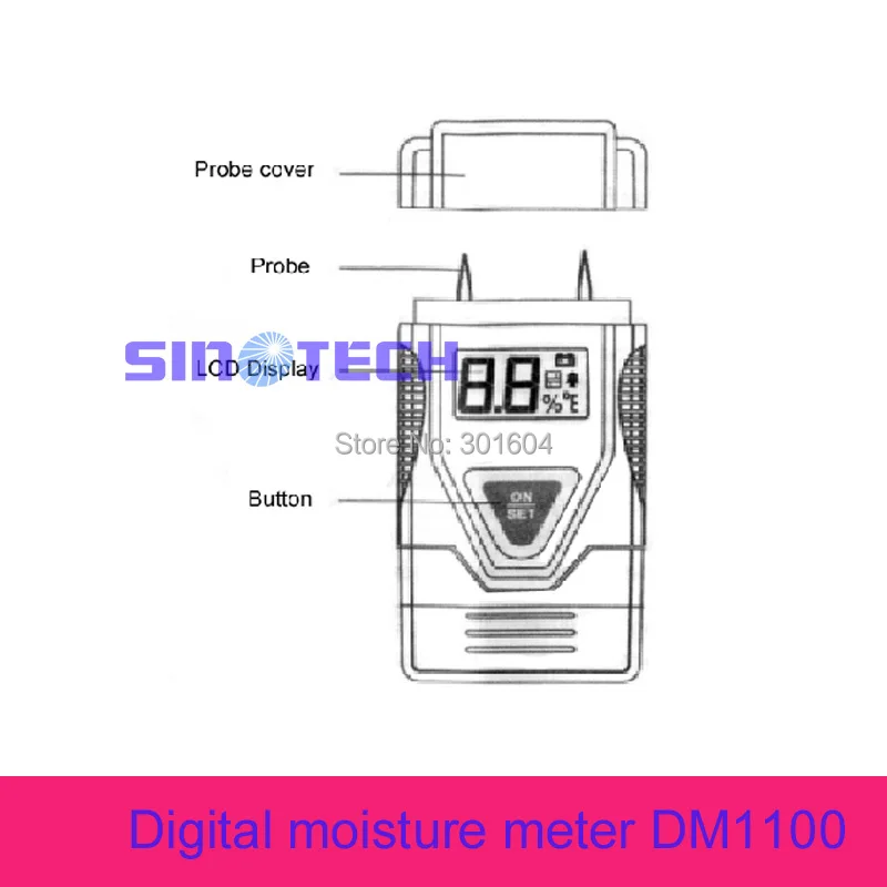 Бесплатная доставка 3 в 1 цифровой измеритель влажности древесины бетонный