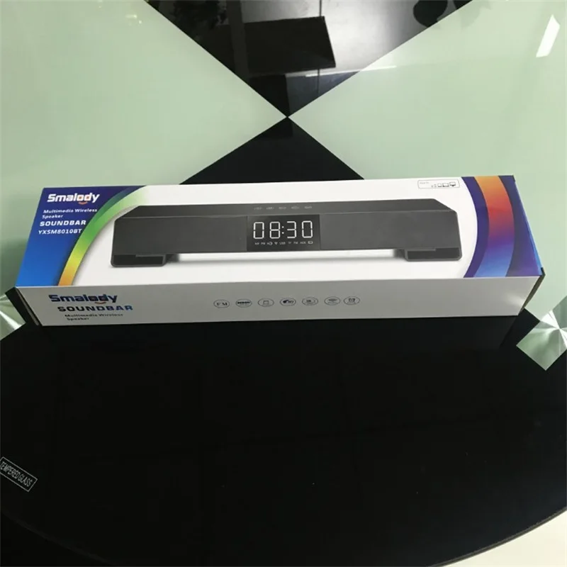 Открытый портативный многофункциональный беспроводной динамик будильник Bluetooth
