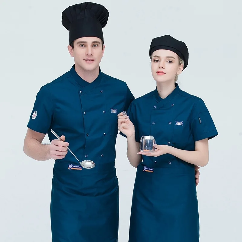Мужская куртка шеф повара с коротким рукавом пальто для в отеле женские модели