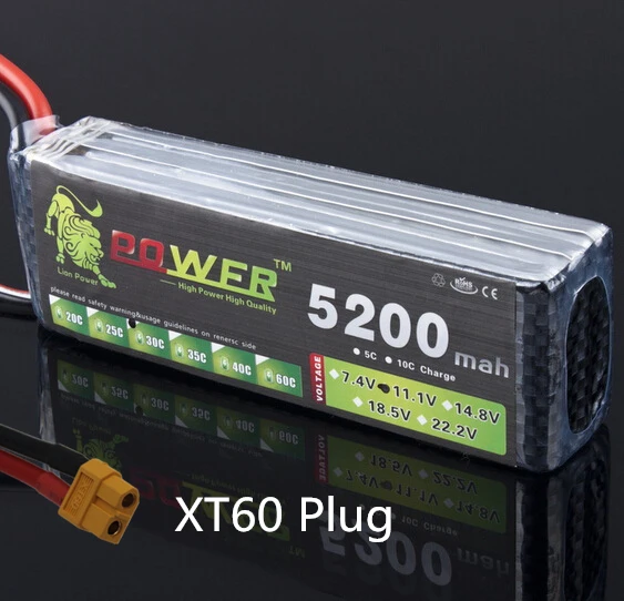 5200 XT60 Plug LION POWER 11,1 v 1500mAh 2200mah 2800mah 3000mah 4200mah 5200mah mAh Lipo батарея T/XT-60 для RC вертолета автомобиля лодки 3s батарея - Цвет: 5200 XT60 Plug