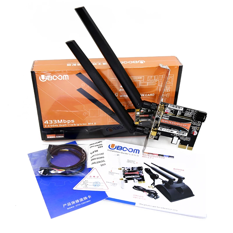 

UB-3160AC настольная внутренняя PCI беспроводная карта 5G bluetooth приемник AMD доступен 802.11AC Поддержка WIN7/WIN8/WIN8.1/WIN10/LINUX