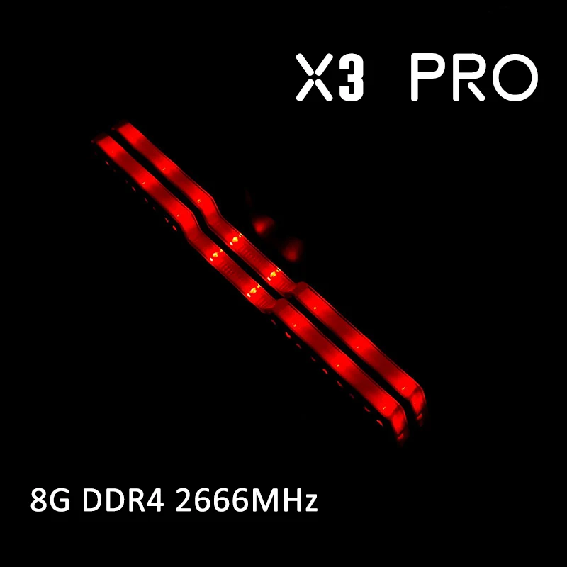 8G X3 Pro DDR4 2666MHz ram светодиодный диск Memoria 288pin 1,2 V настольная оперативная память s Одиночная Память ram совместимая DDR4 2400MHz игровая память