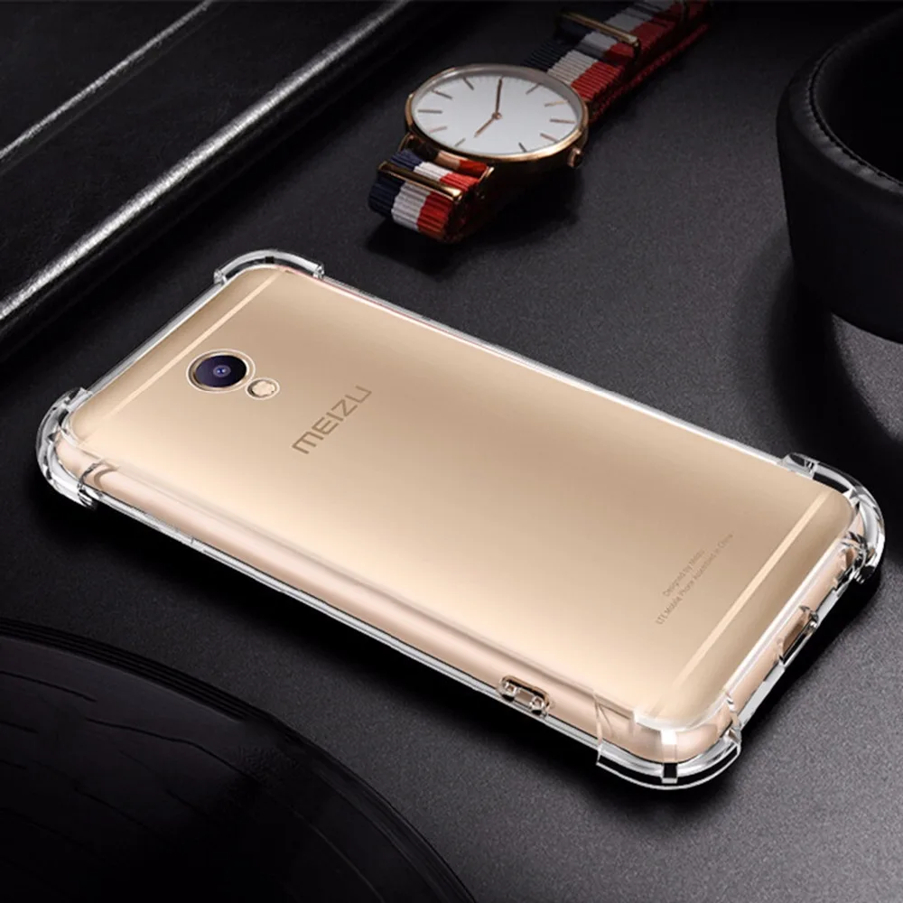 Мягкий чехол из ТПУ для Meizu Pro 7 Plus M6 M5 M3 Note M5S Mini противоударный прозрачный M6t M15 16 E3