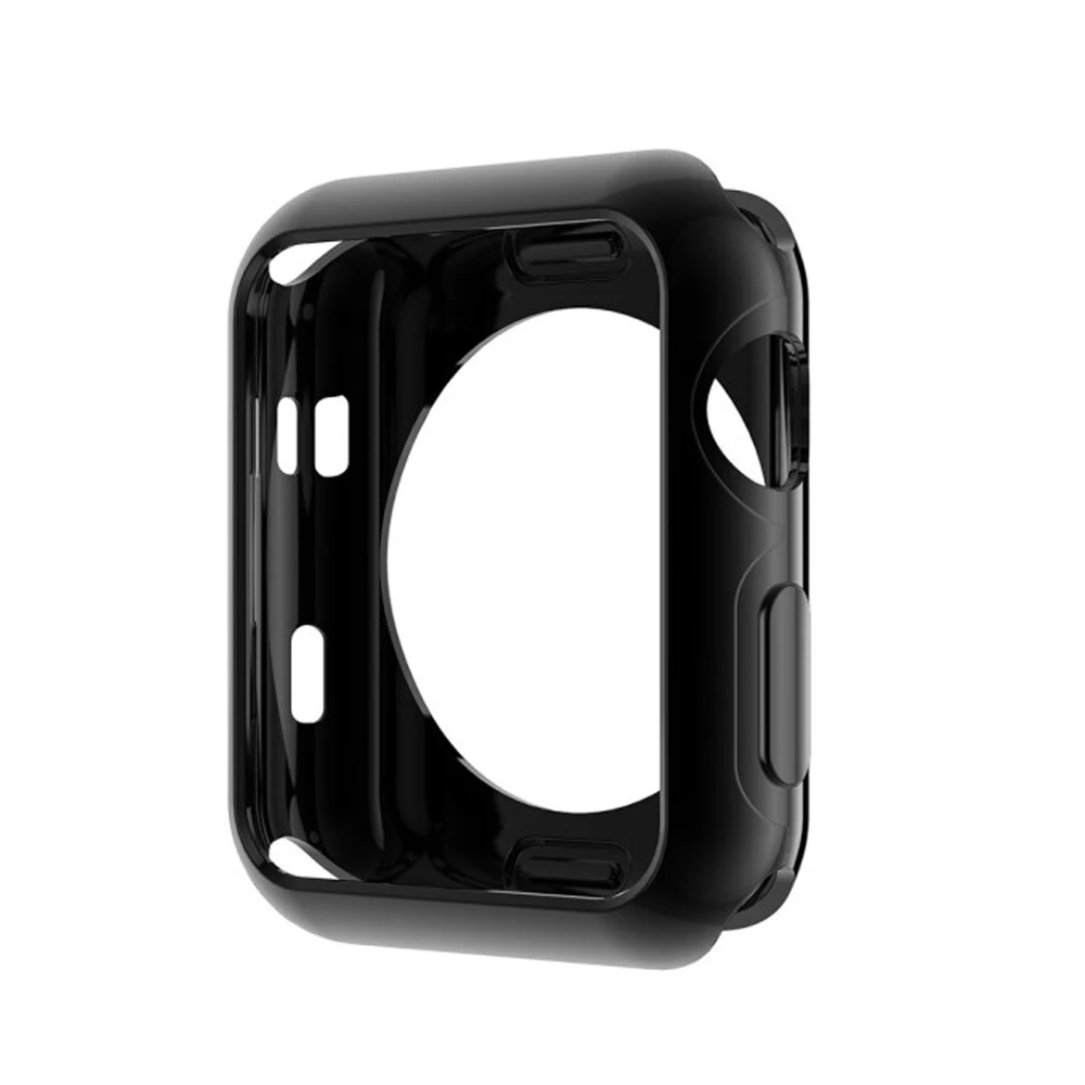 Силиконовый чехол для Apple watch 42 мм 38 мм iWatch band Универсальный защитный чехол для экрана бампер Apple watch 3 2 аксессуары