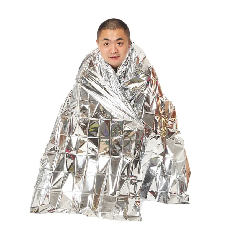 Аварийное одеяло спасательное военное серебряное спасательная изоляционная