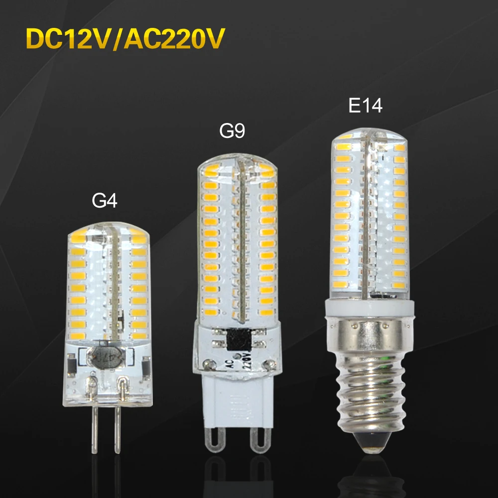 G9 G4 3014SMD Светодиодная лампа заменить 30 Вт галогенная DC 12 В E14 переменного тока в