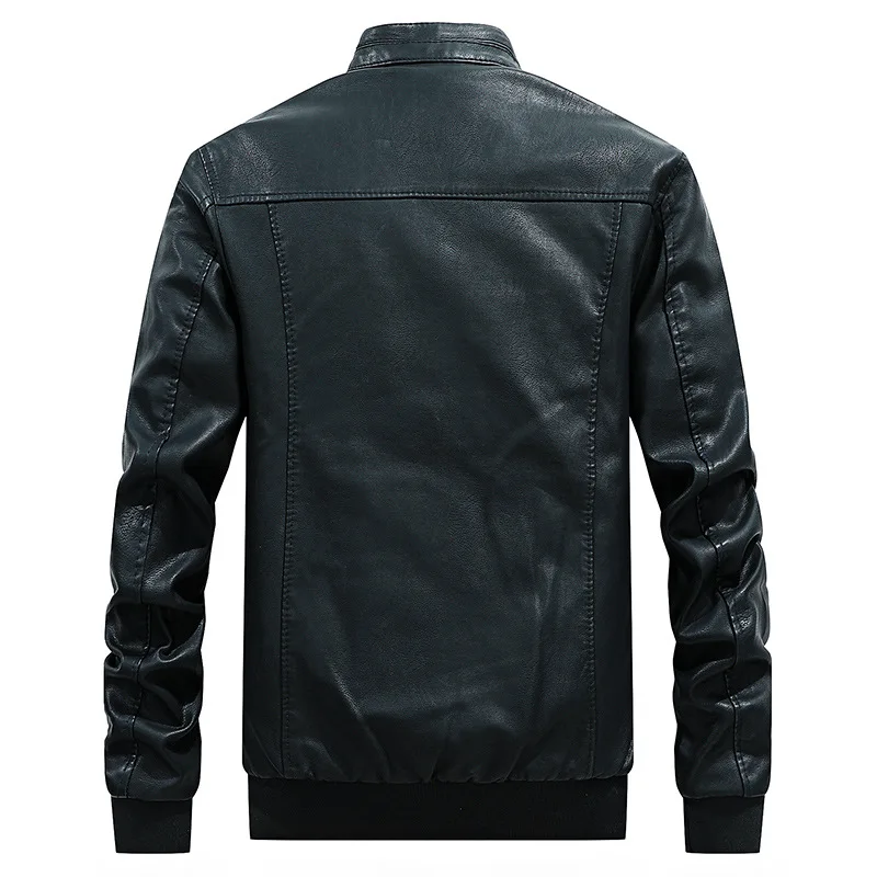 AFS вышивка мужская бейсбольная куртка Письмо воротник-стойка ПУ кожаные пальто