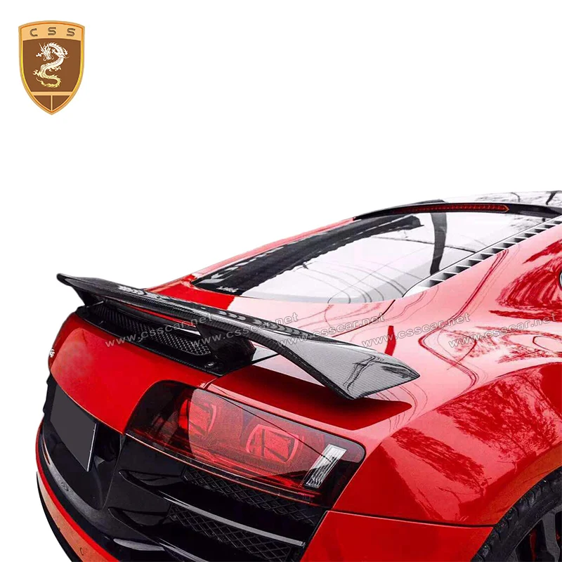 Настоящий спойлер из углеродного волокна G T заднего крыла для R8 V8 V10 Carbon 2007 2015