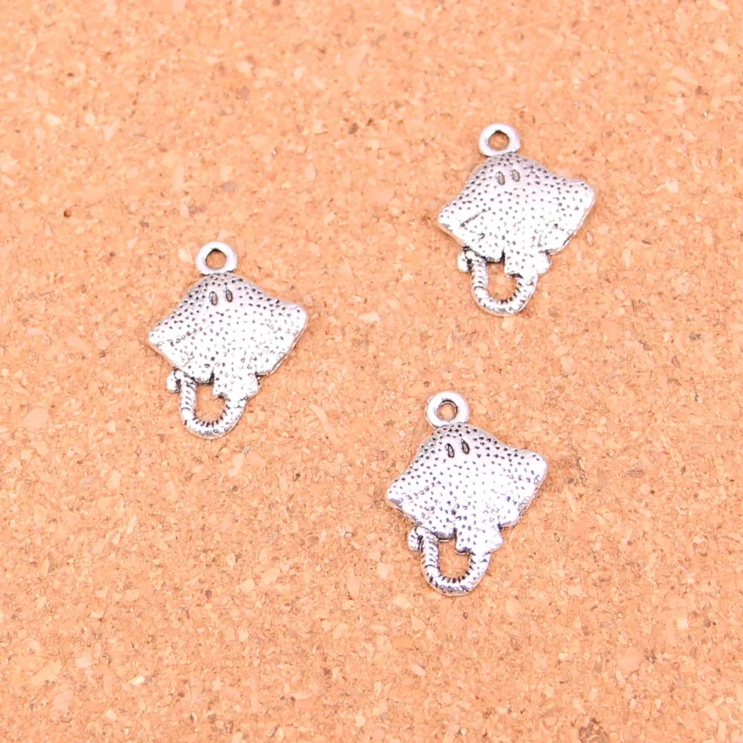 108Pcs Antique Silver Plated stingray fish Charms Diy Handmade Jewelry Findings Accessories 21*13mm |