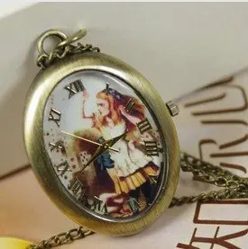 Наручные часы Алиса в стране чудес кварцевые 1 шт./лот винтажные женские и мужские
