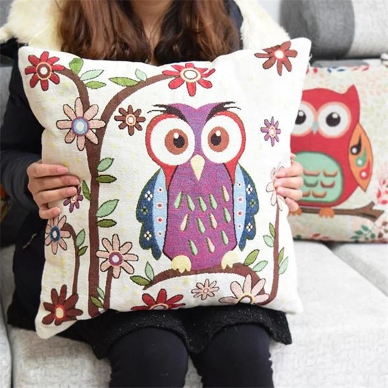 Hoomall/горячая Распродажа милый Чехол на подушку с изображением совы для детей