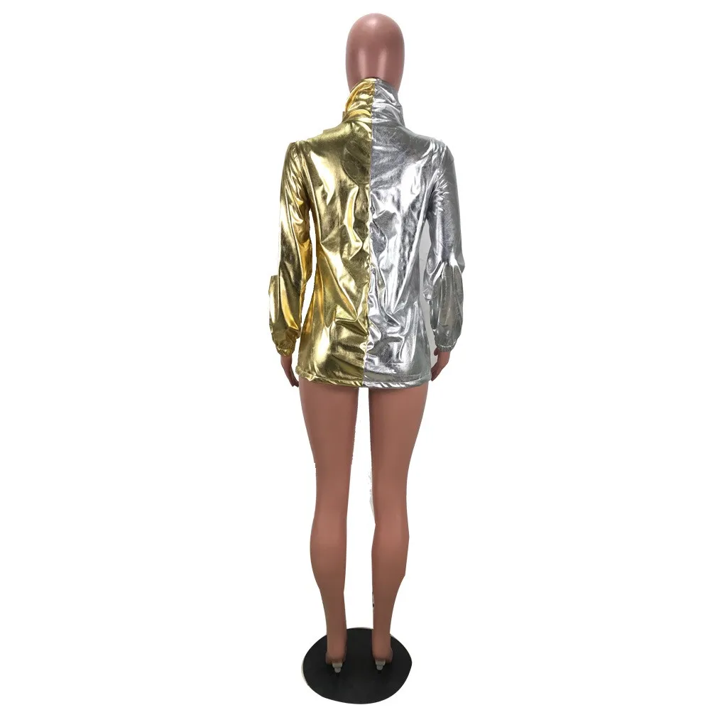 Женские футболки с длинным рукавом золотистые модные сексуальные свитера HG5166