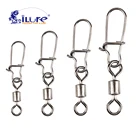 ILure 50 шт.лот 2 #4 #6 #8 #10 #14 # рыболовный коннектор, штифт, подшипник качения, вертлюг из нержавеющей стали с защелкой, рыболовные крючки, аксессуары